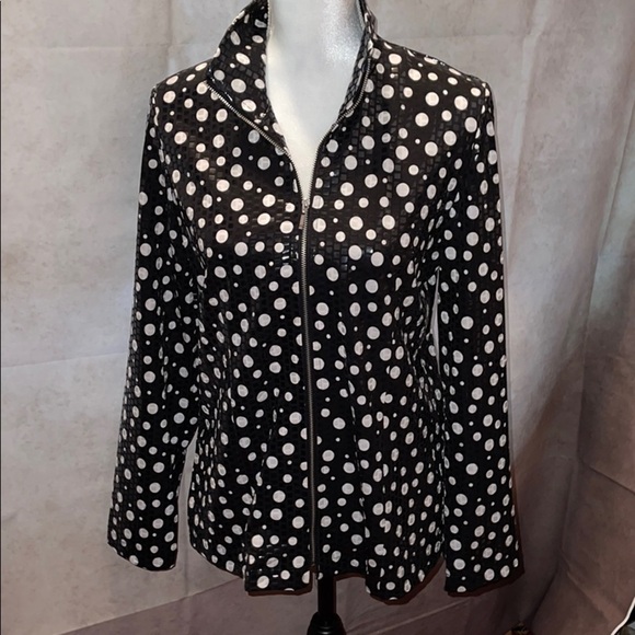 Laura Ashley Polka Dot Sparkle Jacket Super Cool - Picture 1 of 10